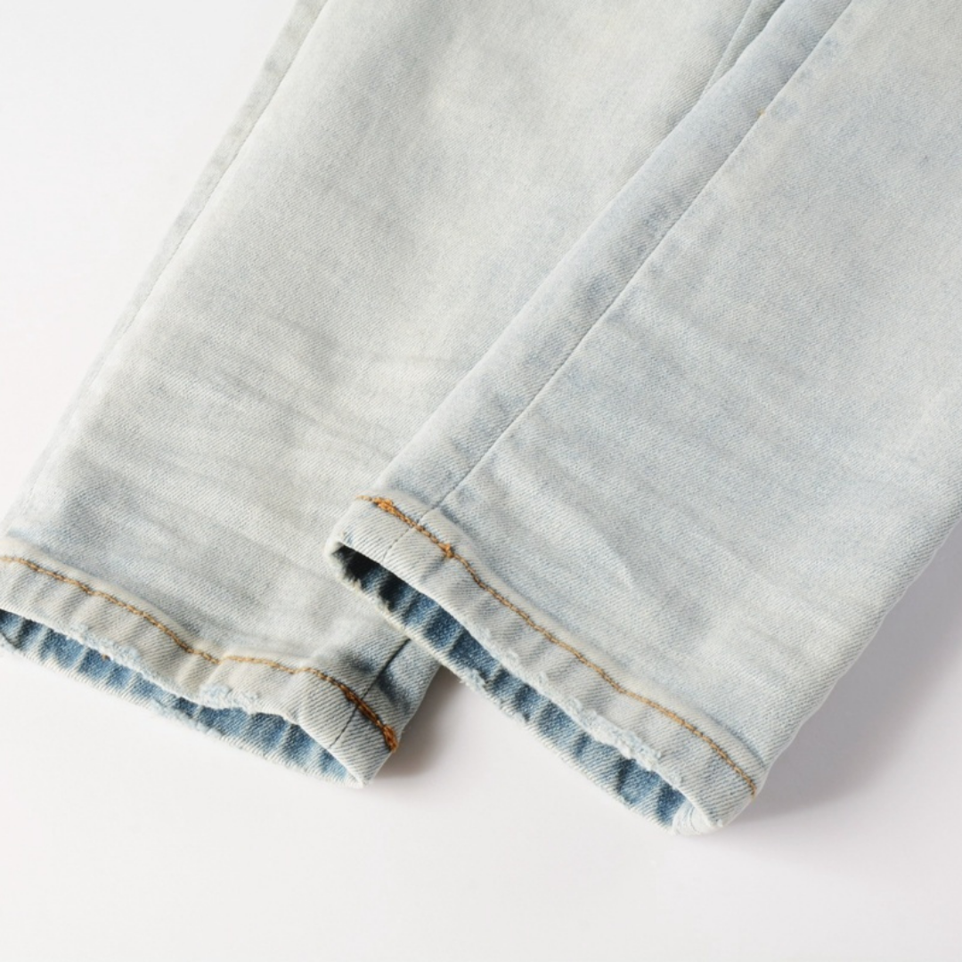Staggered Light Blue Jeans