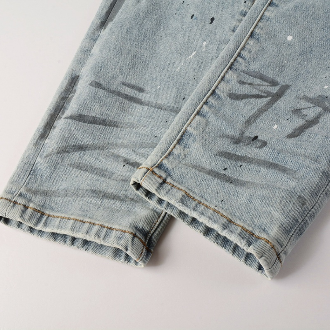 Paint Ripped Jeans