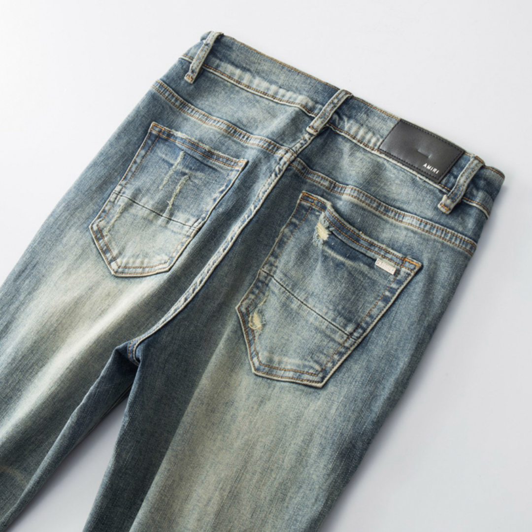 Ripped Patch Jeans