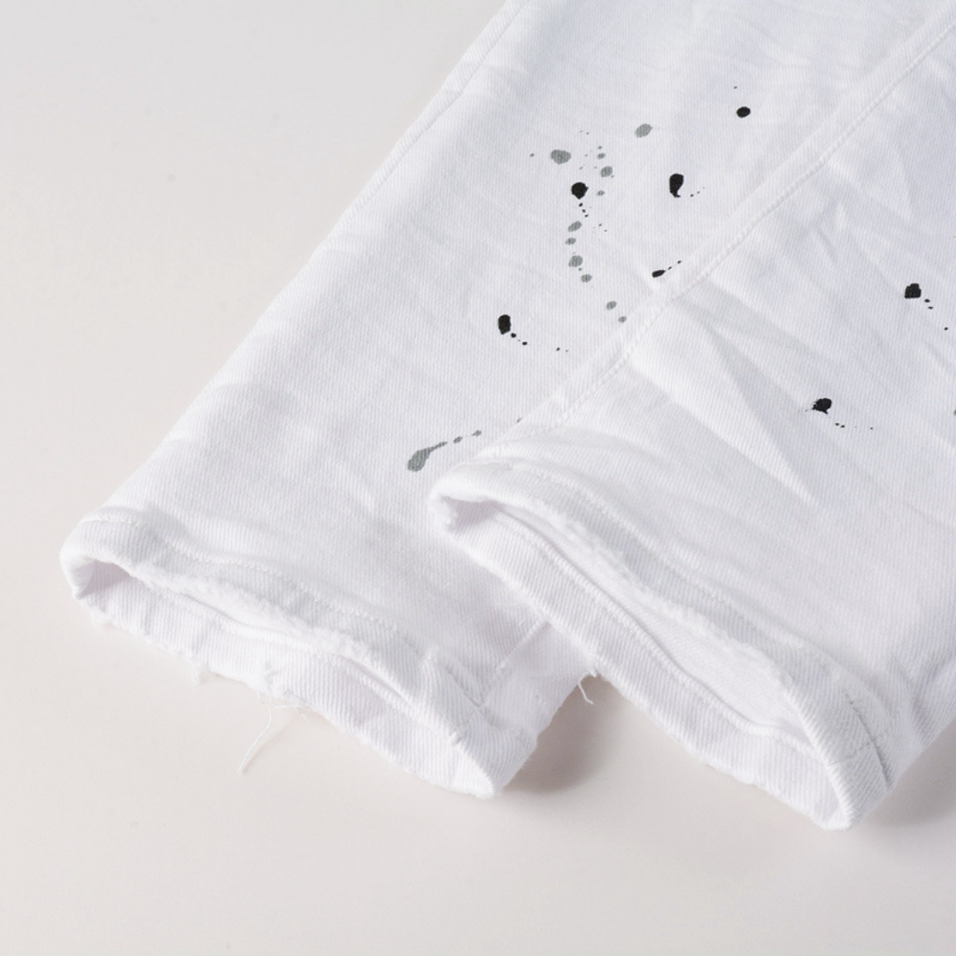 White Paint Jeans