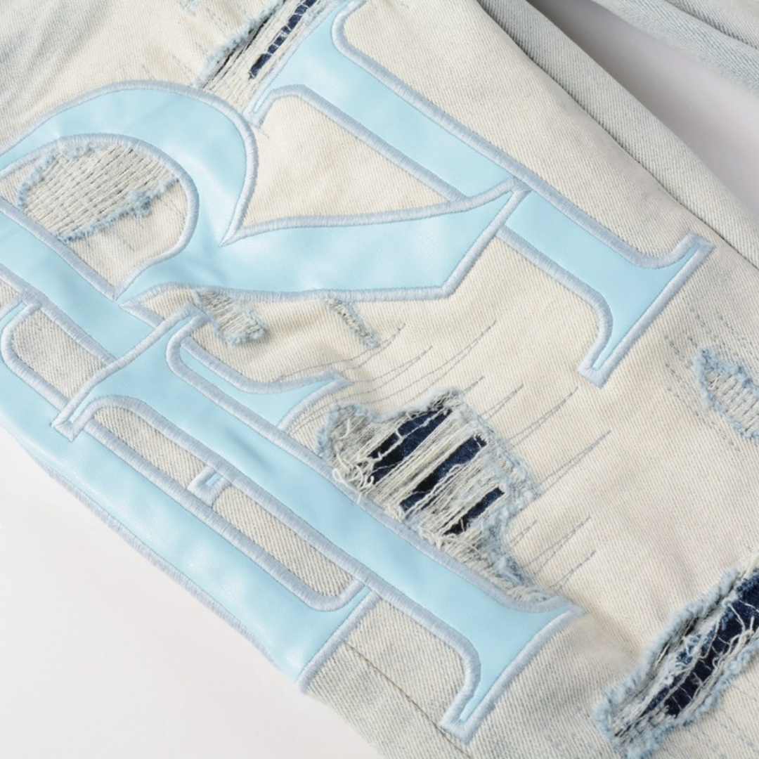 Staggered Light Blue Jeans