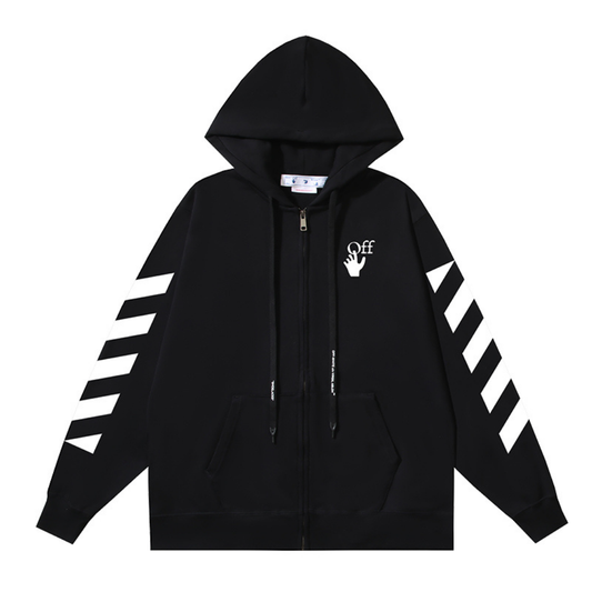 Monogram Zip Hoodie