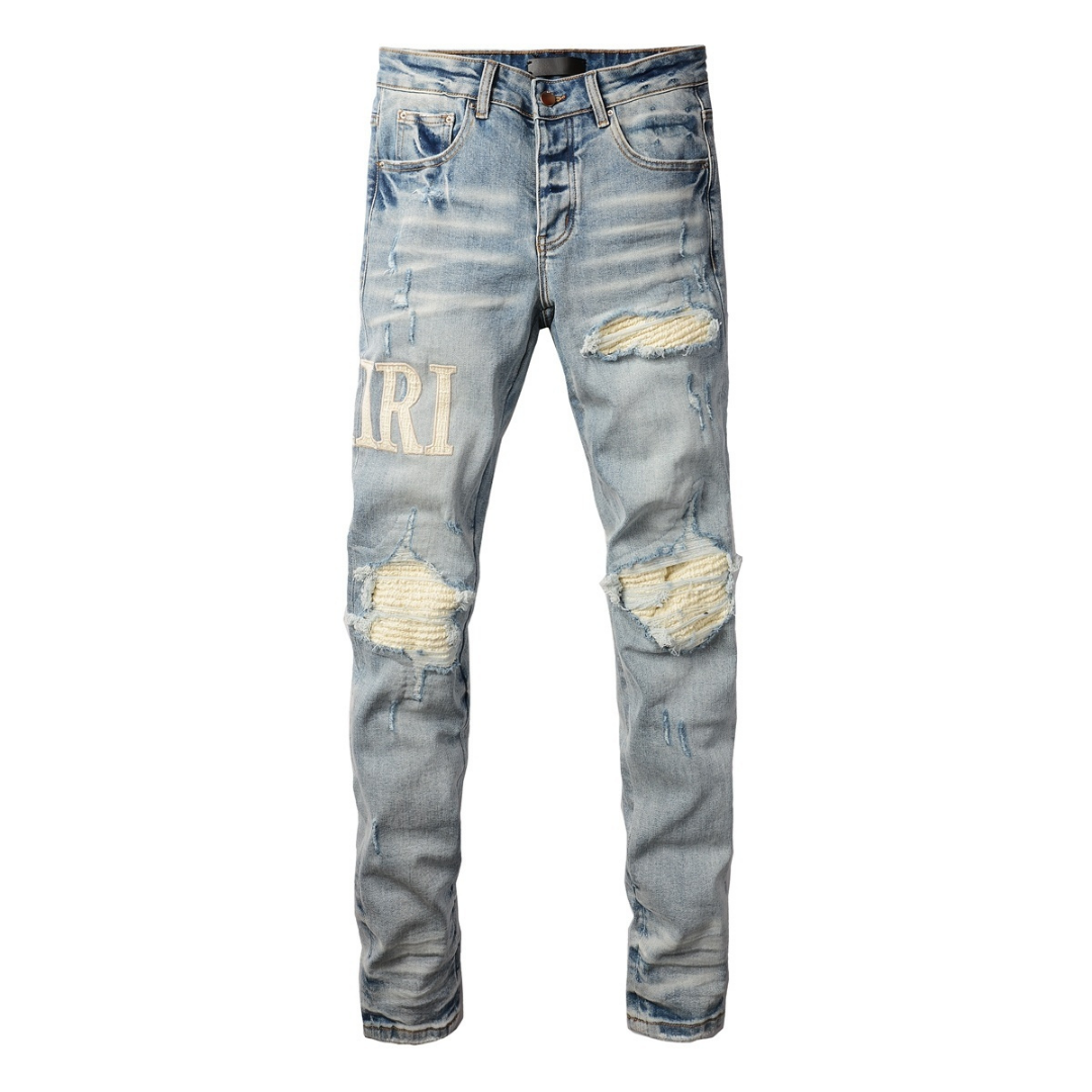 White Patch Jeans