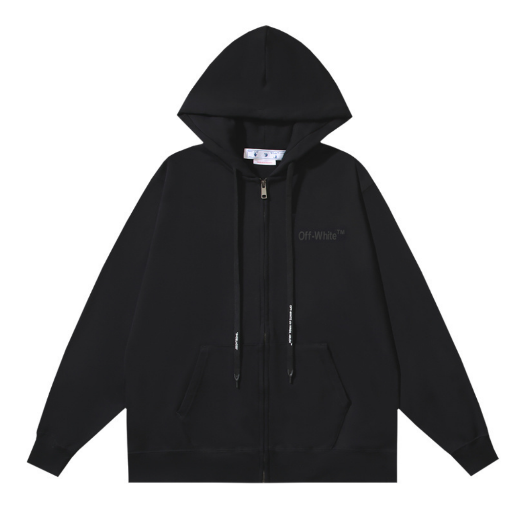 Monogram Zip Hoodie