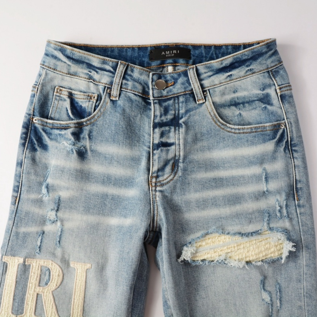 White Patch Jeans