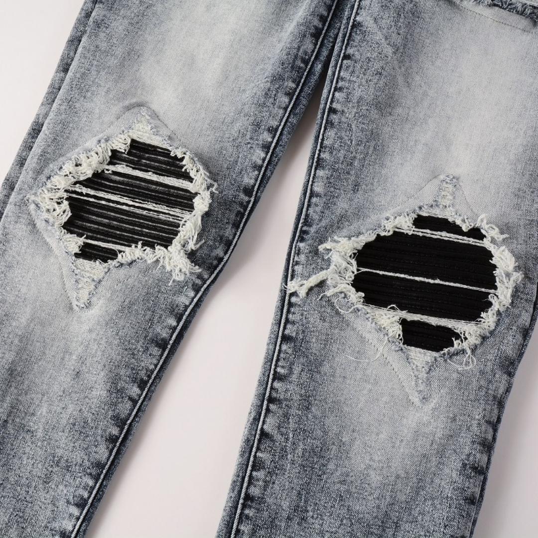 Black Patch Jeans