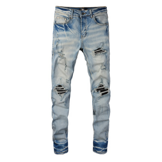 Black Patch Jeans