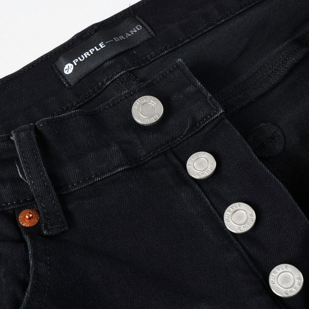 Monogram Patch Ripped Jeans