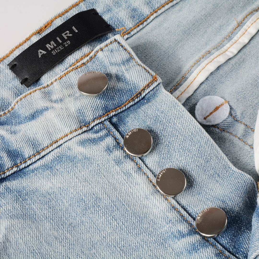Blue Patch Distressed Jeans
