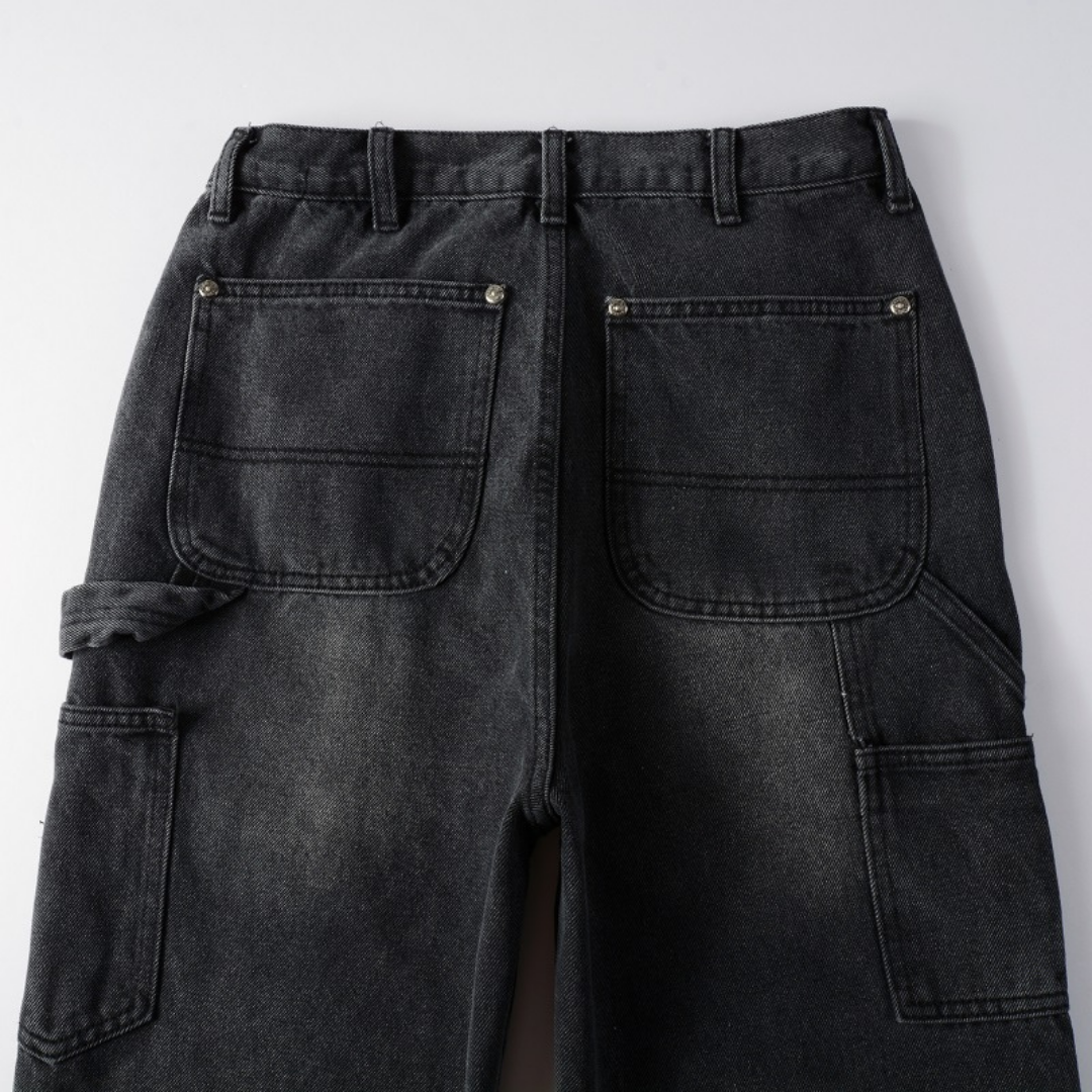 Black Patch Flared Jeans