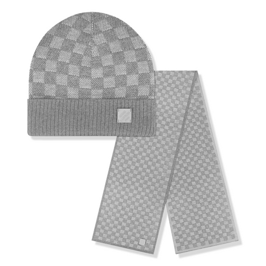 Grey Scarf & Beanie