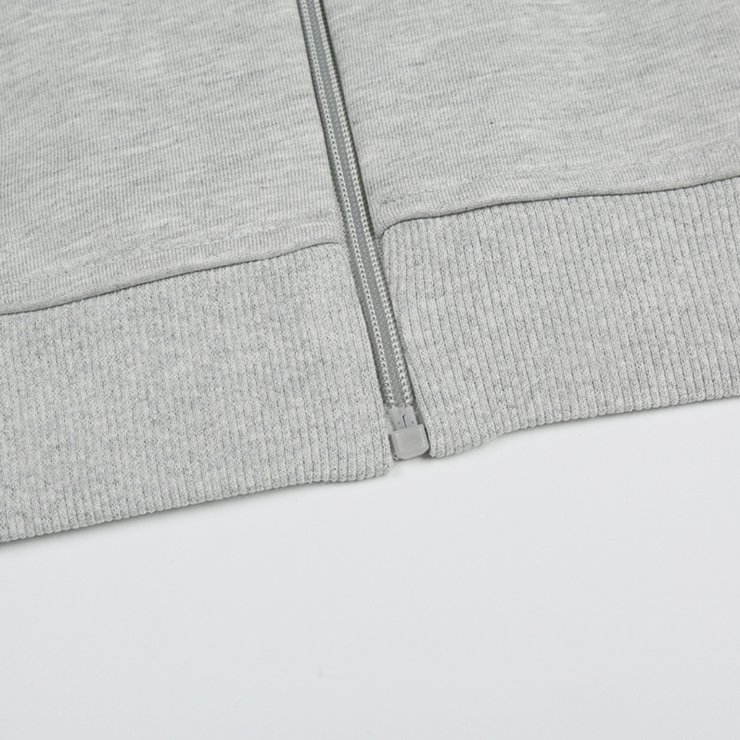 Grey Zip Hoodie