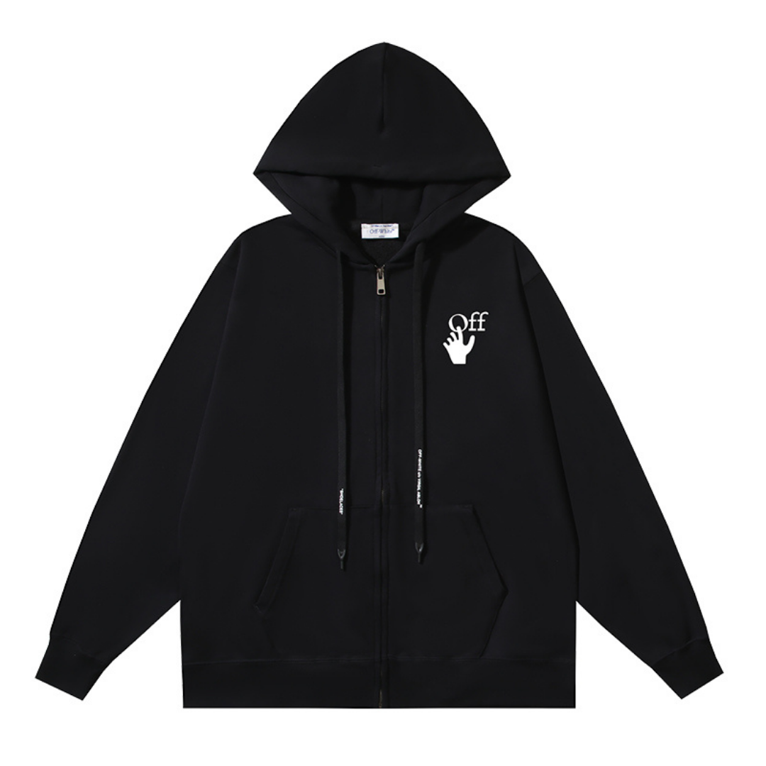 Monogram Zip Hoodie