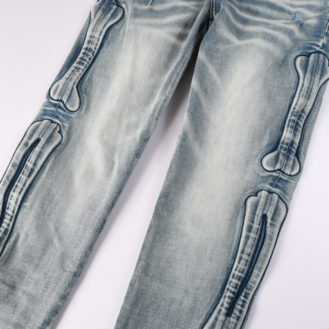 Gradient Bones Jeans