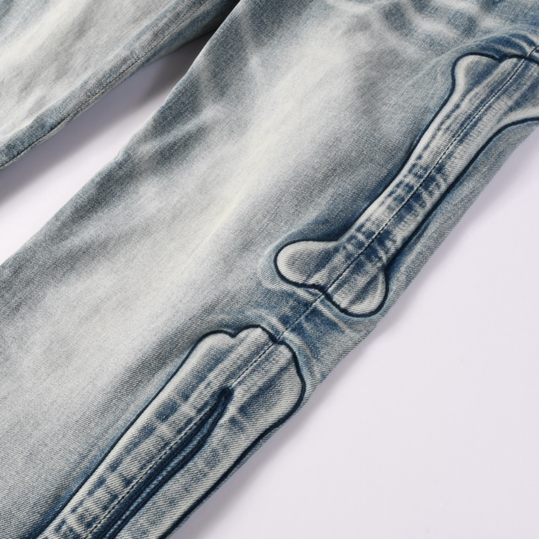Gradient Bones Jeans