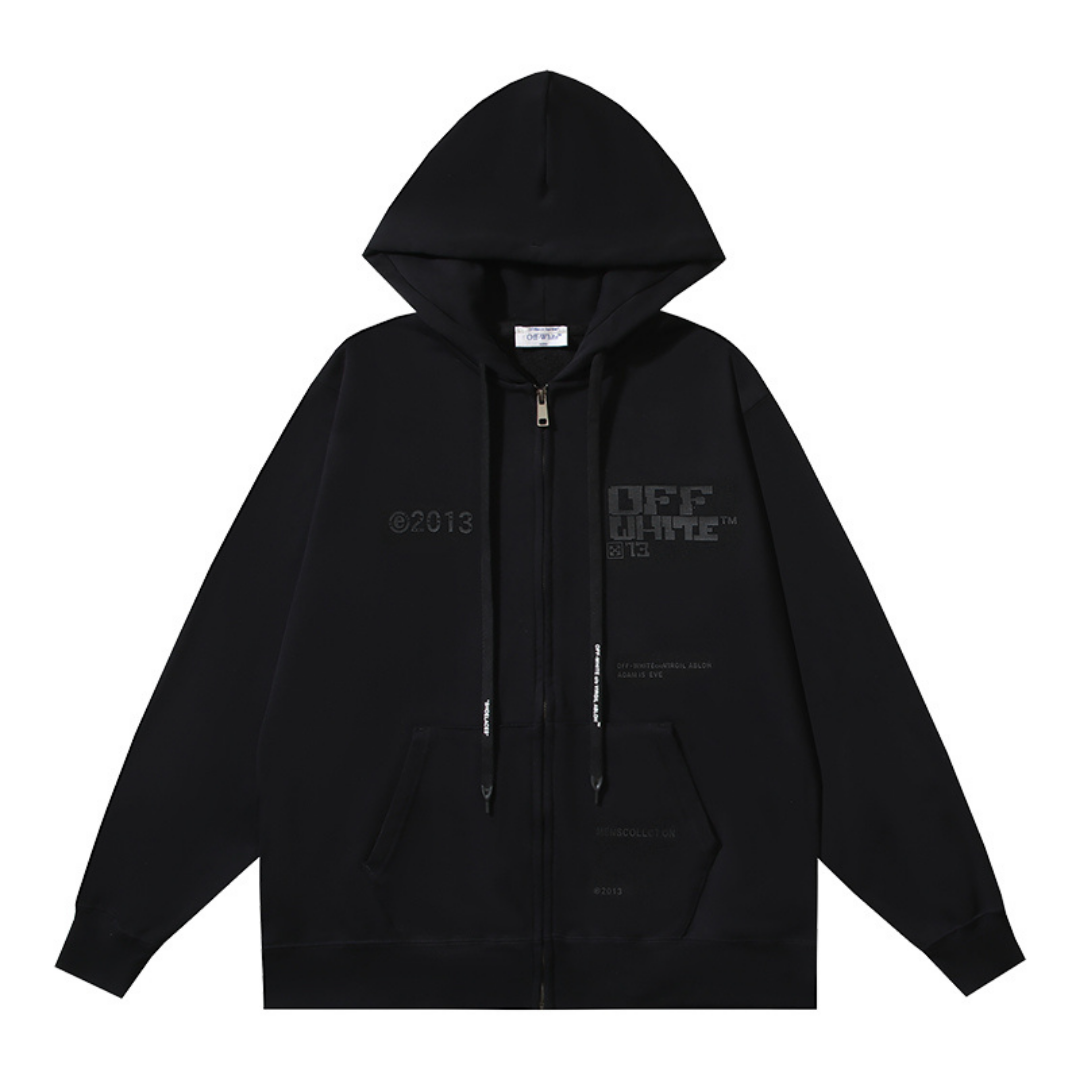 Monogram Zip Hoodie