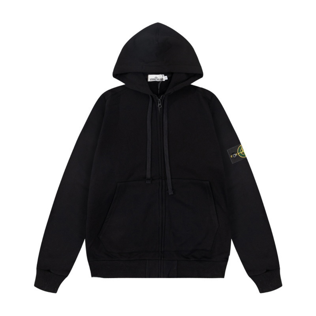 Monogram Zip Hoodie