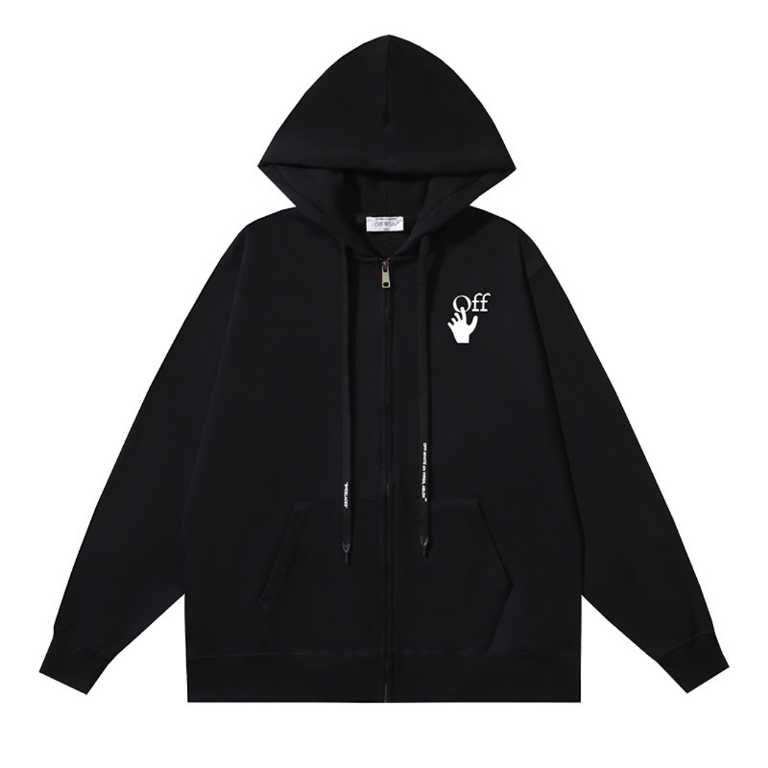Monogram Zip Hoodie