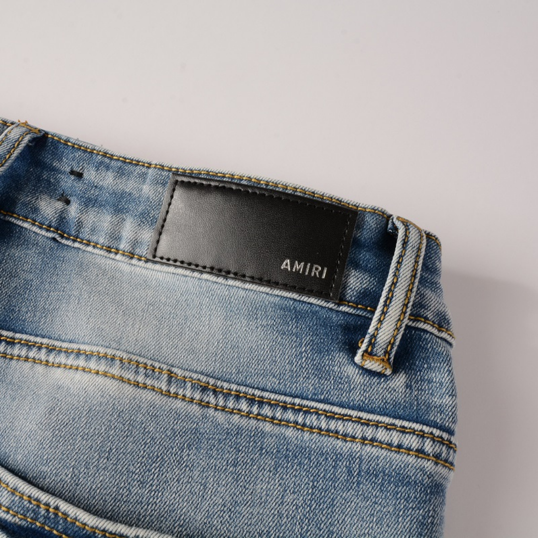 Logo Distressed Jeans