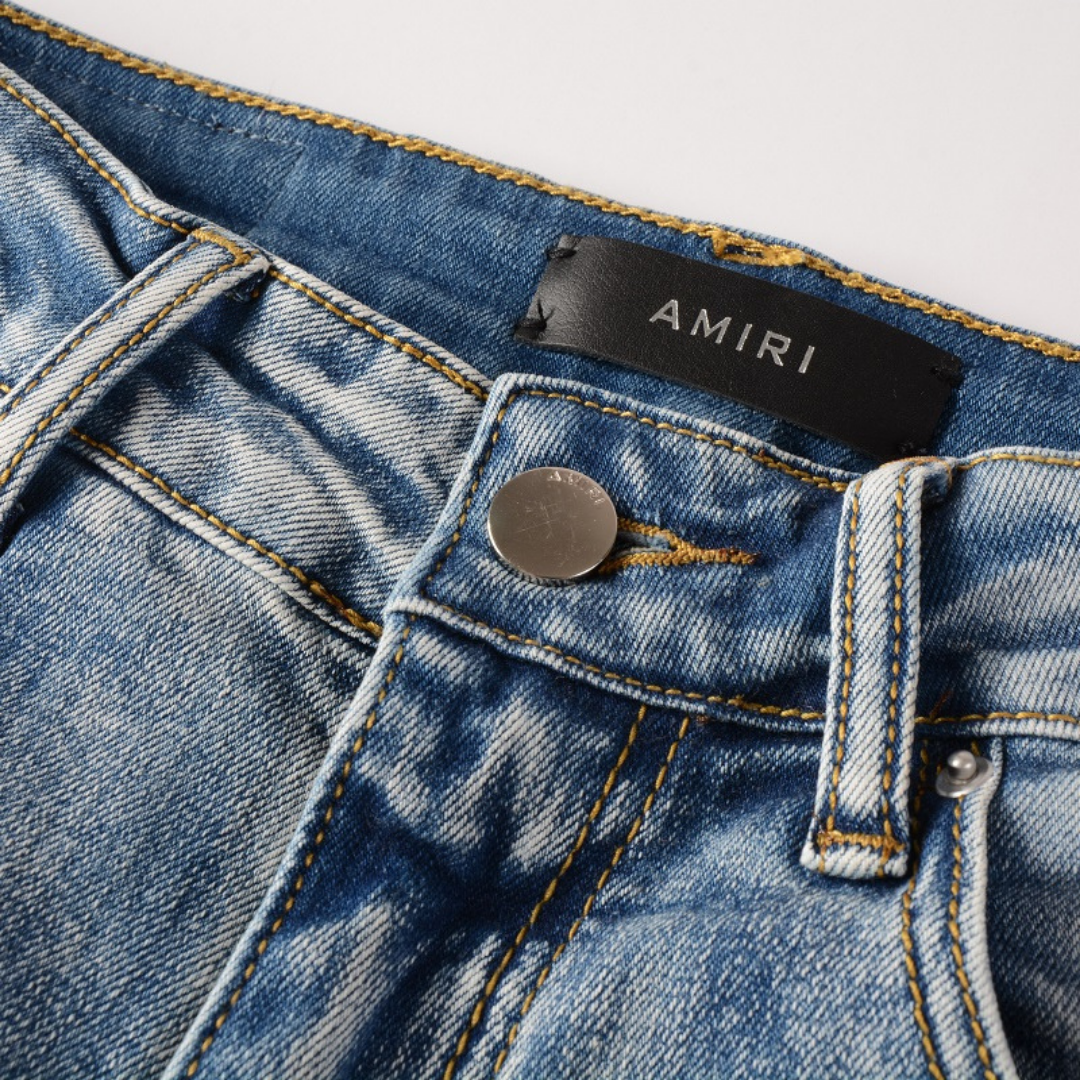 Logo Distressed Jeans