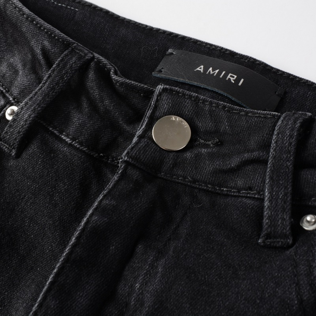 Triple Black Logo Jeans