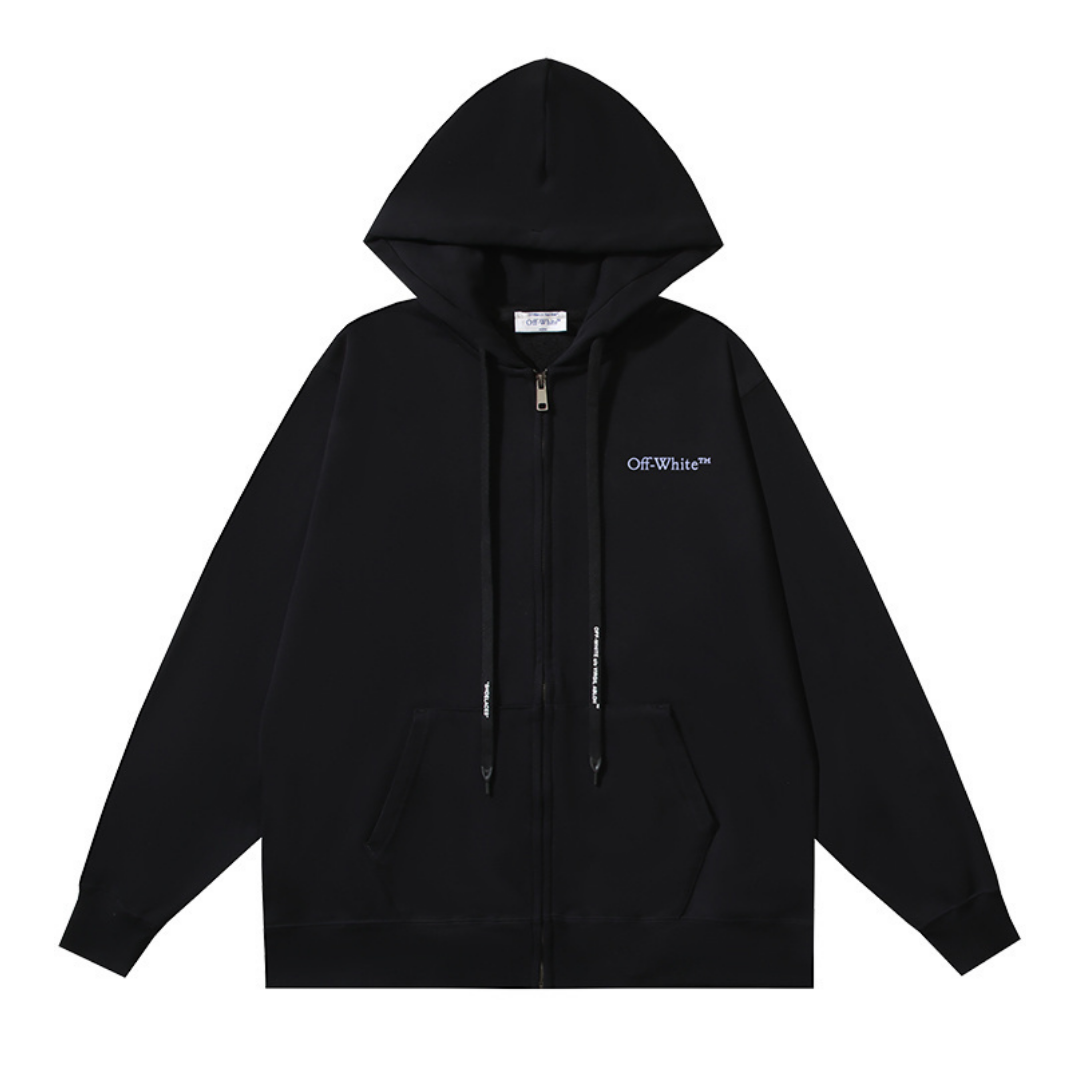 Monogram Zip Hoodie
