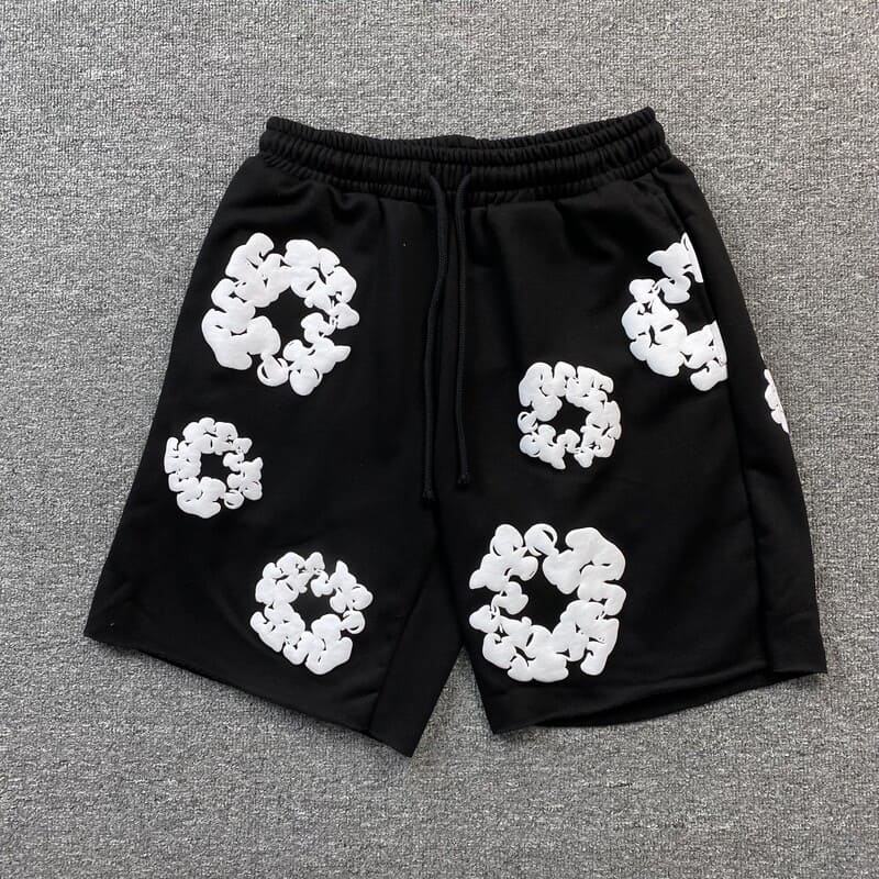 Denim shorts black